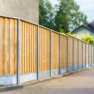 fencing installation with gravel boards
